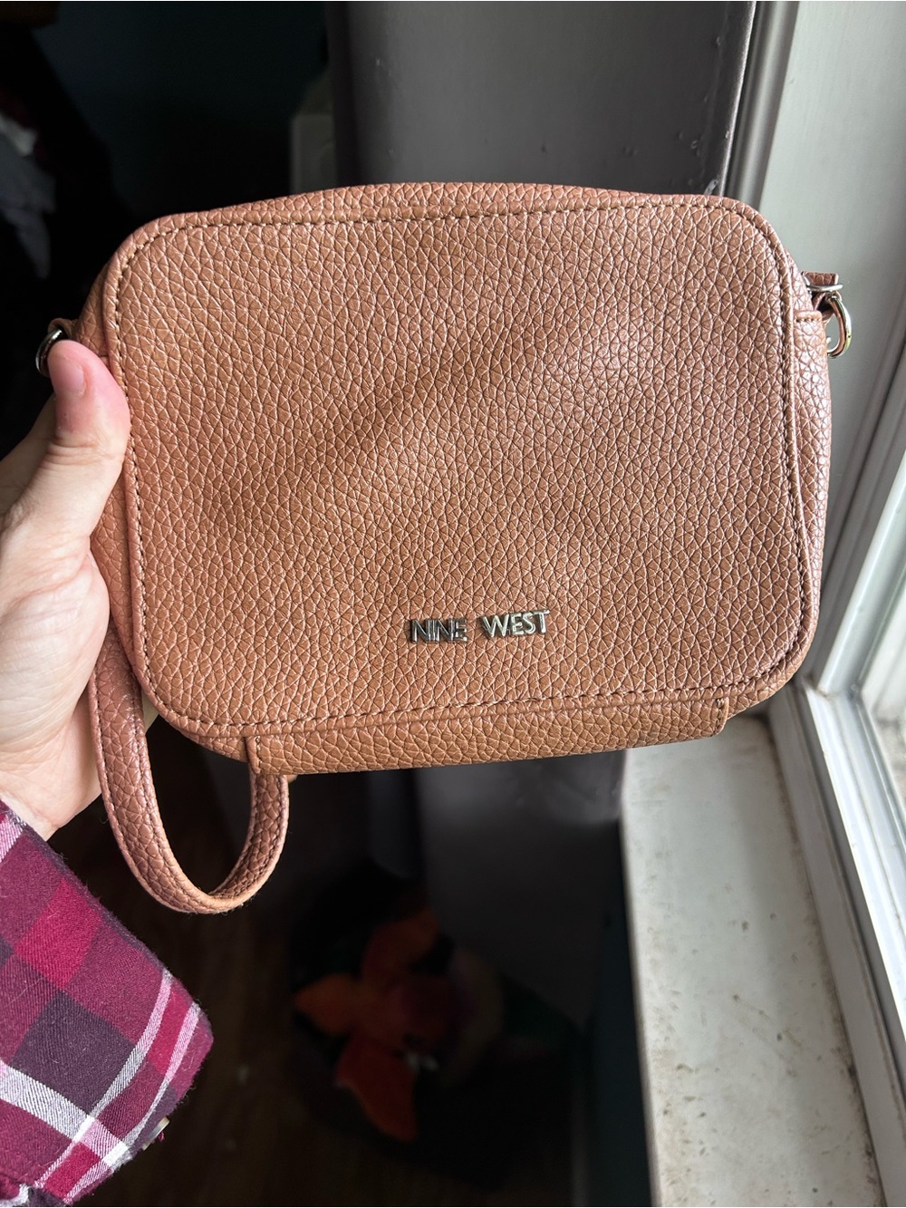 Nine West Small Pebbled Crossbody Purse - Brown